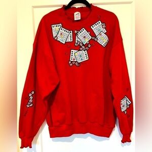 Vintage Jerzees Handcrafted BINGO night Sweatshirt / XLarge